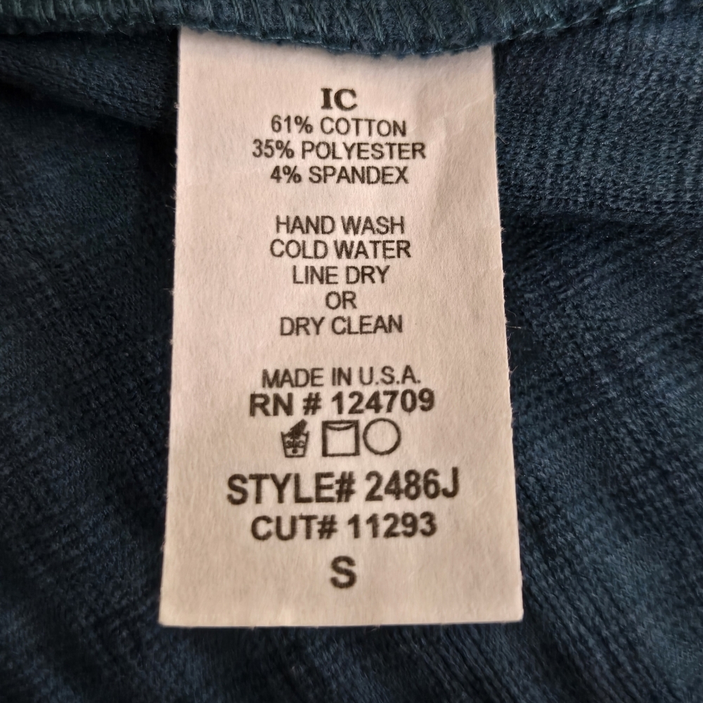 IC by Connie K Size Small Teal Green A-line Textured Knit Blazer Hi Low Hem - Picture 15 of 15